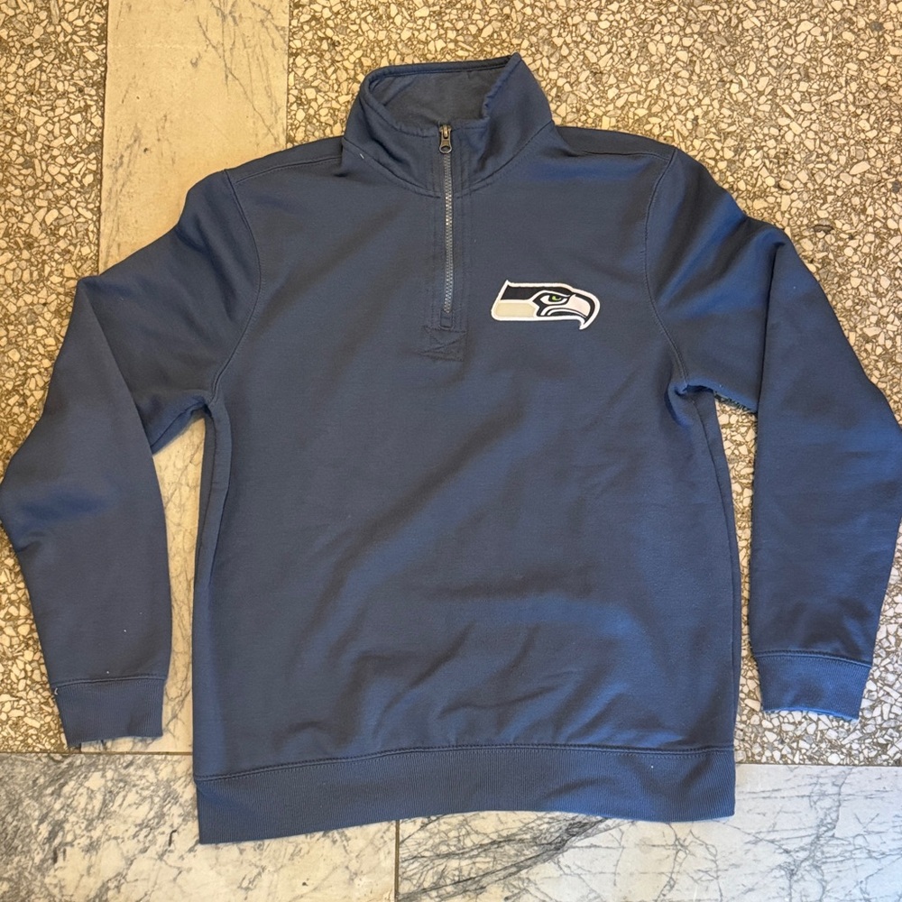 NFL x Darius Rucker Collection  Navy Seattle Seahawks Quarter-Zip Sweatshirt